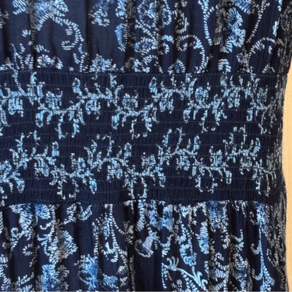 Bila Floral Print Asymmetrical Boho Sleeveless Maxi Dress Size Large - Picture 6 of 10